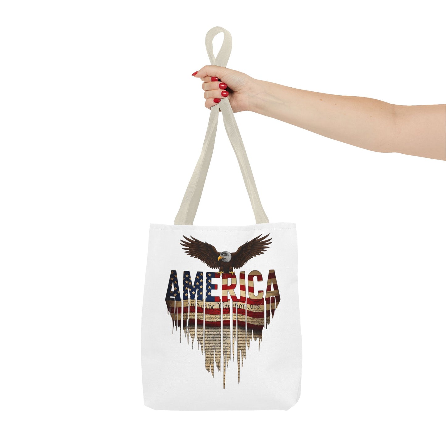 America Eagle Flag Tote Bag – Patriotic USA Canvas Tote
