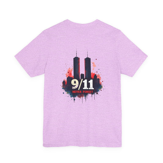9/11 Never Forget T-Shirt — World Trade Center Memorial Tee