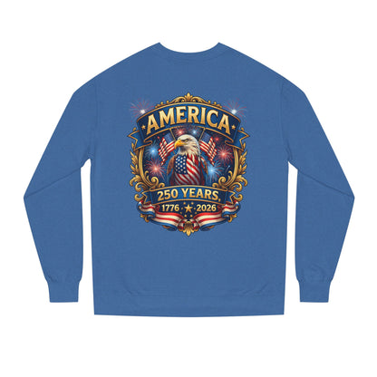 America 250 Years Crewneck Sweatshirt — 1776–2026 Patriotic Eagle Design