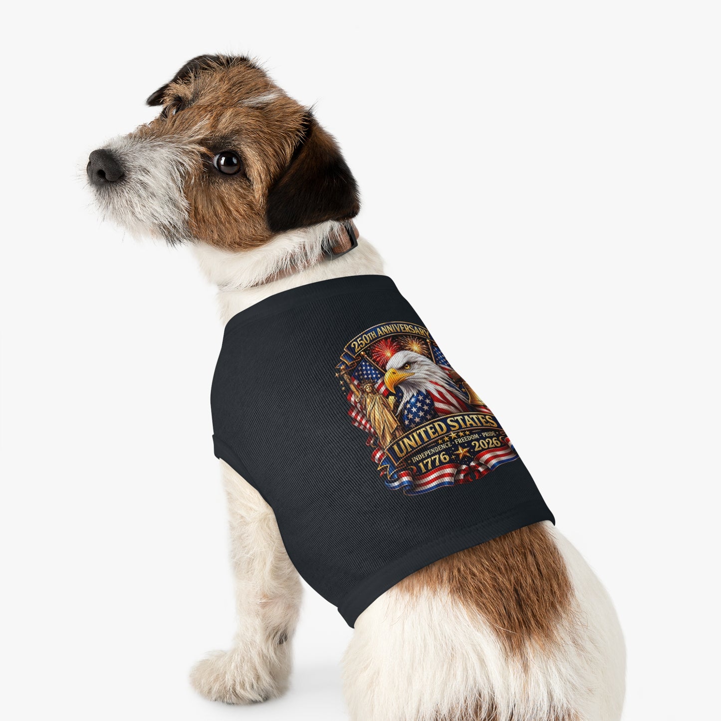 Patriotic Pet Tank Top – 250th Anniversary United States 1776-2026 Eagle Design