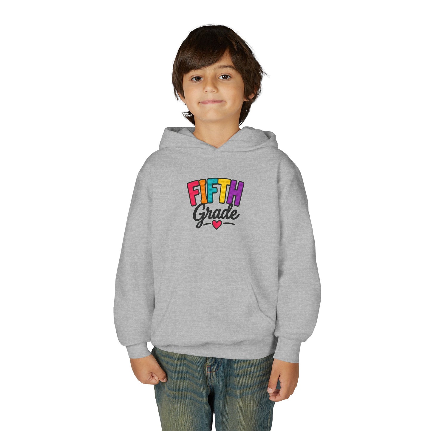 Fifth Grade Kids Hoodie - Colorful Back-to-School Sweatshirt for Students