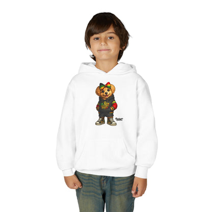 Youth Hoodie — Rasta Bear "Black History Greatness" Kids Pullover