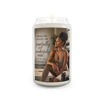 Inspirational Soy Candle - “Fearfully and Wonderfully Made” 13.75oz