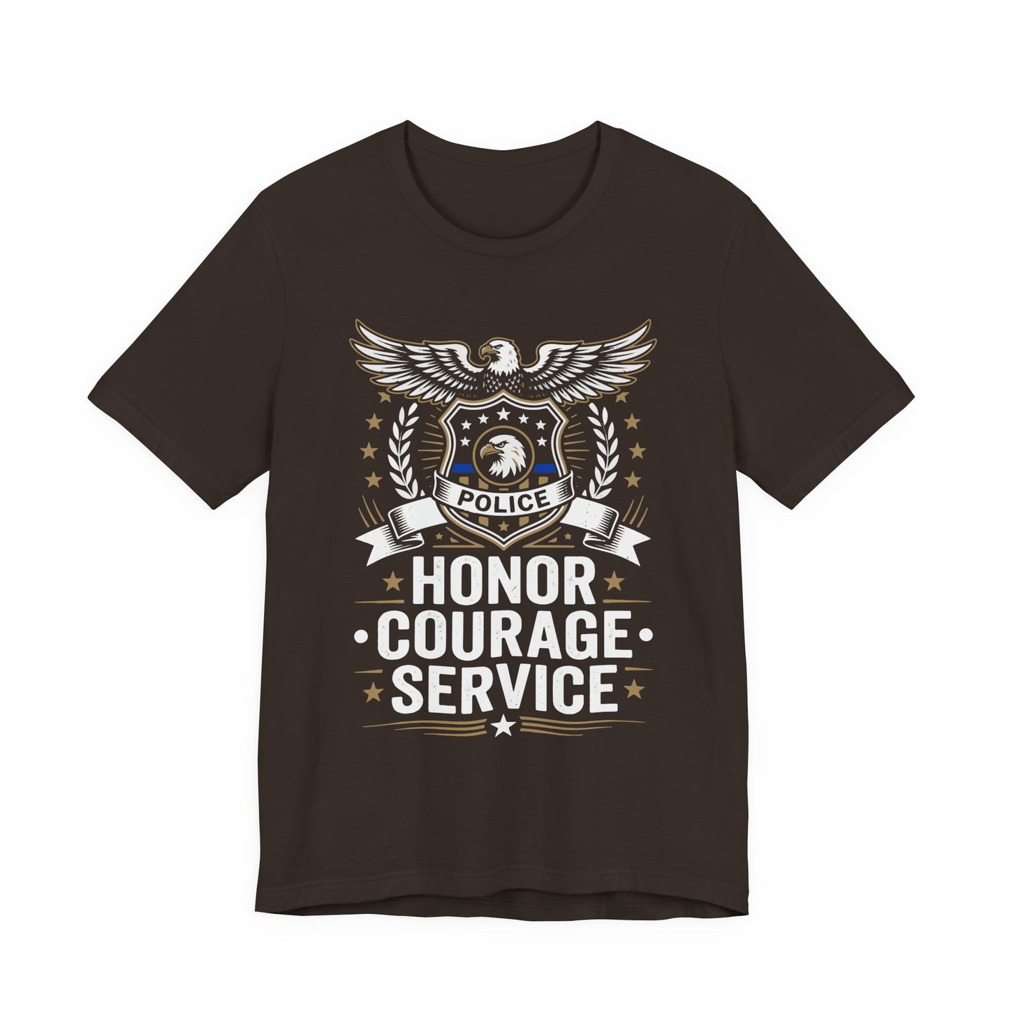Police Honor Courage Service T-Shirt — Law Enforcement Tribute Tee