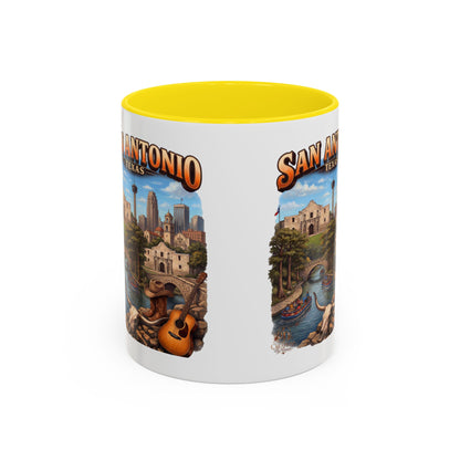 San Antonio Souvenir Coffee Mug – Texas Riverwalk Scenic Accent Mug (11/15oz)