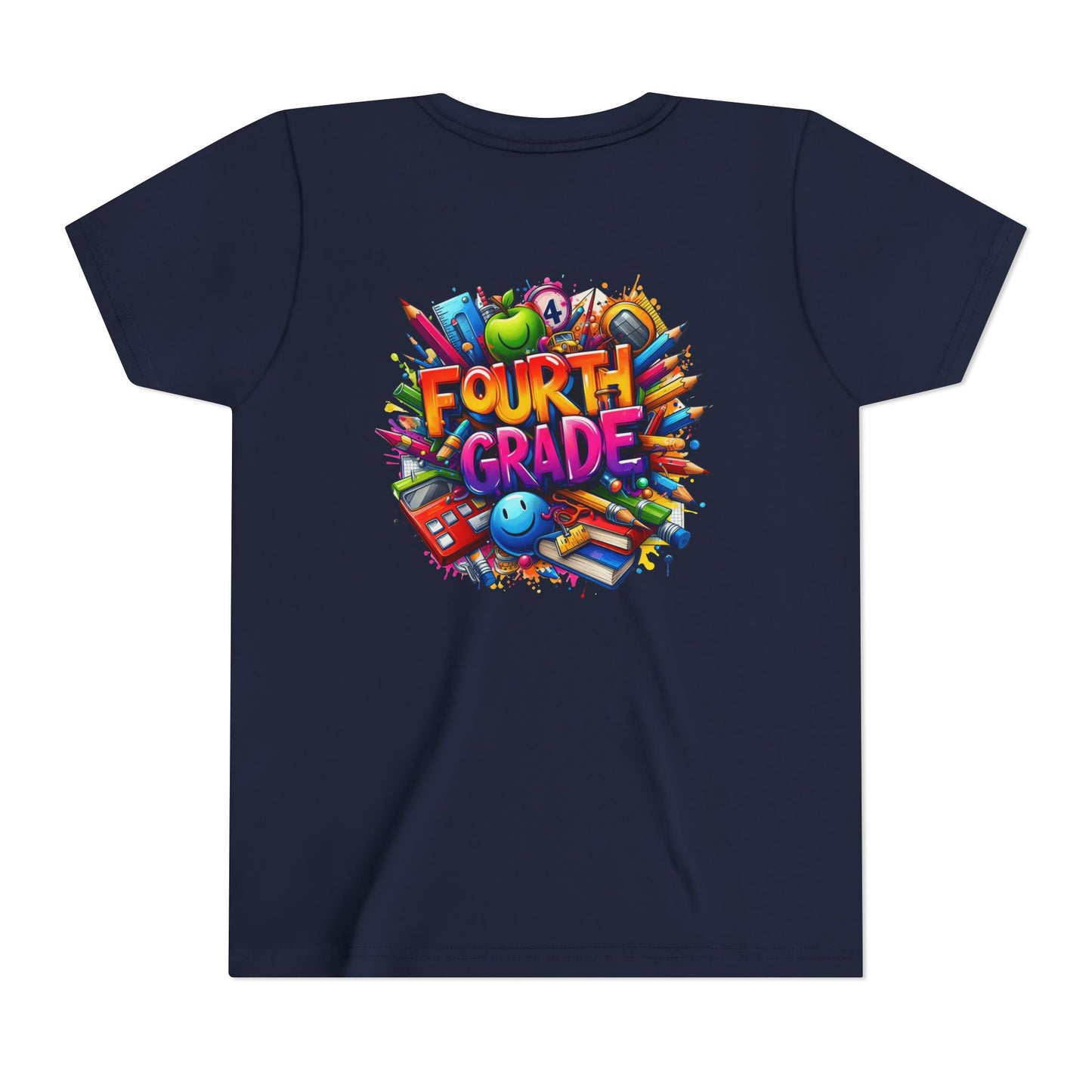 Fourth Grade Youth T‑Shirt – Colorful School Supplies Back to School Tee