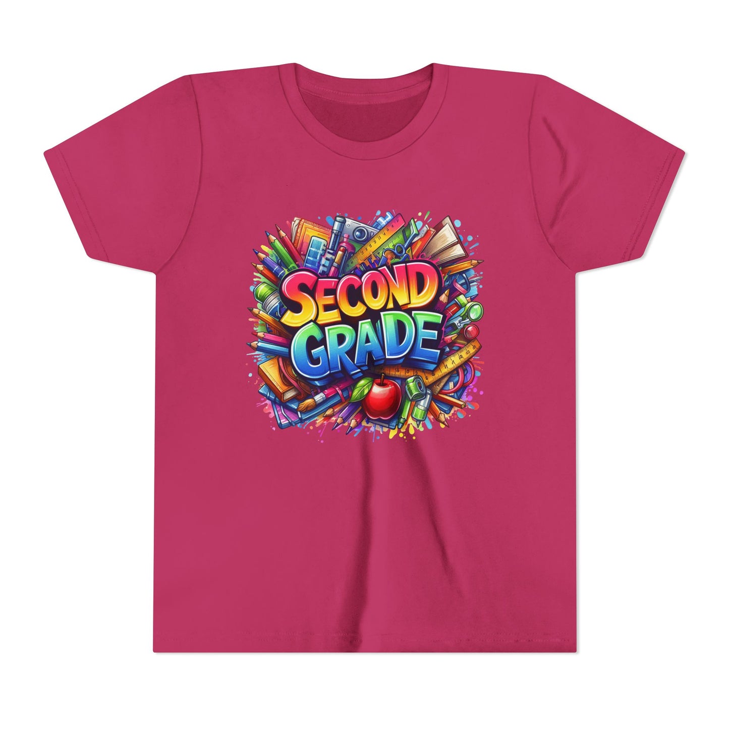 Second Grade Youth Tee — Colorful Back-to-School Kids T-Shirt