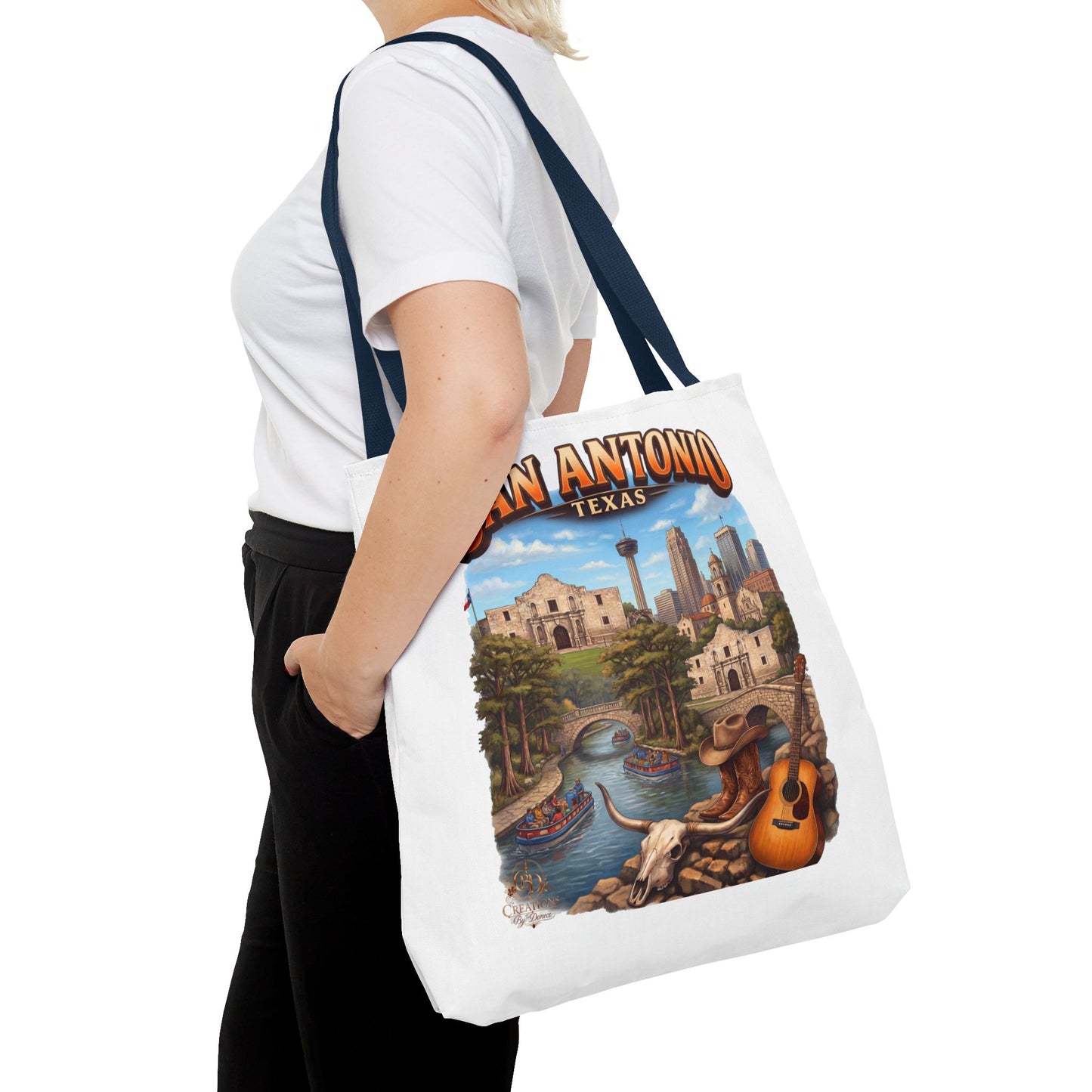 San Antonio Texas Tote Bag — Riverwalk Landmark Travel Souvenir
