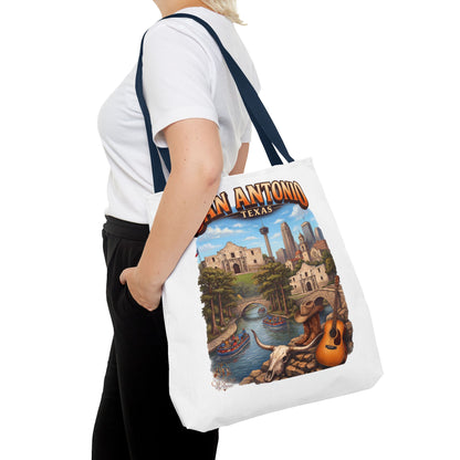 San Antonio Texas Tote Bag — Riverwalk Landmark Travel Souvenir