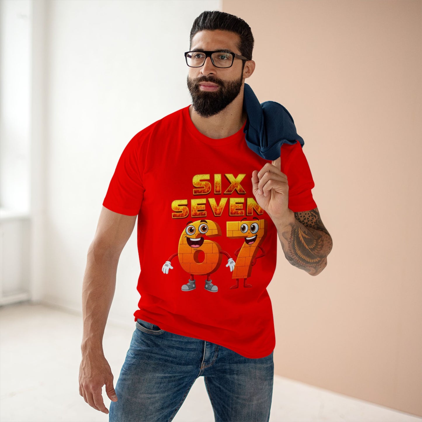 Six Seven 67 Cartoon Tee – Funny Number Graphic T-Shirt