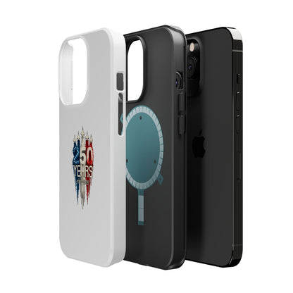 50 Years Patriotic iPhone Case — American Flag Anniversary Magnetic Impact-Resistant Case
