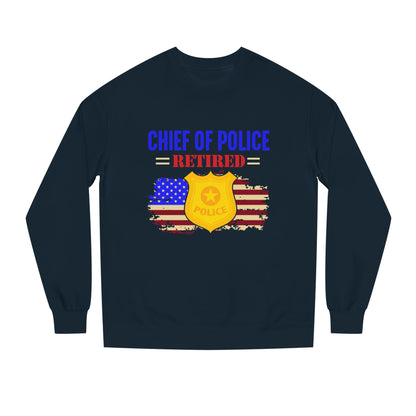 Retired Chief of Police Sweatshirt – American Flag Badge Tribute