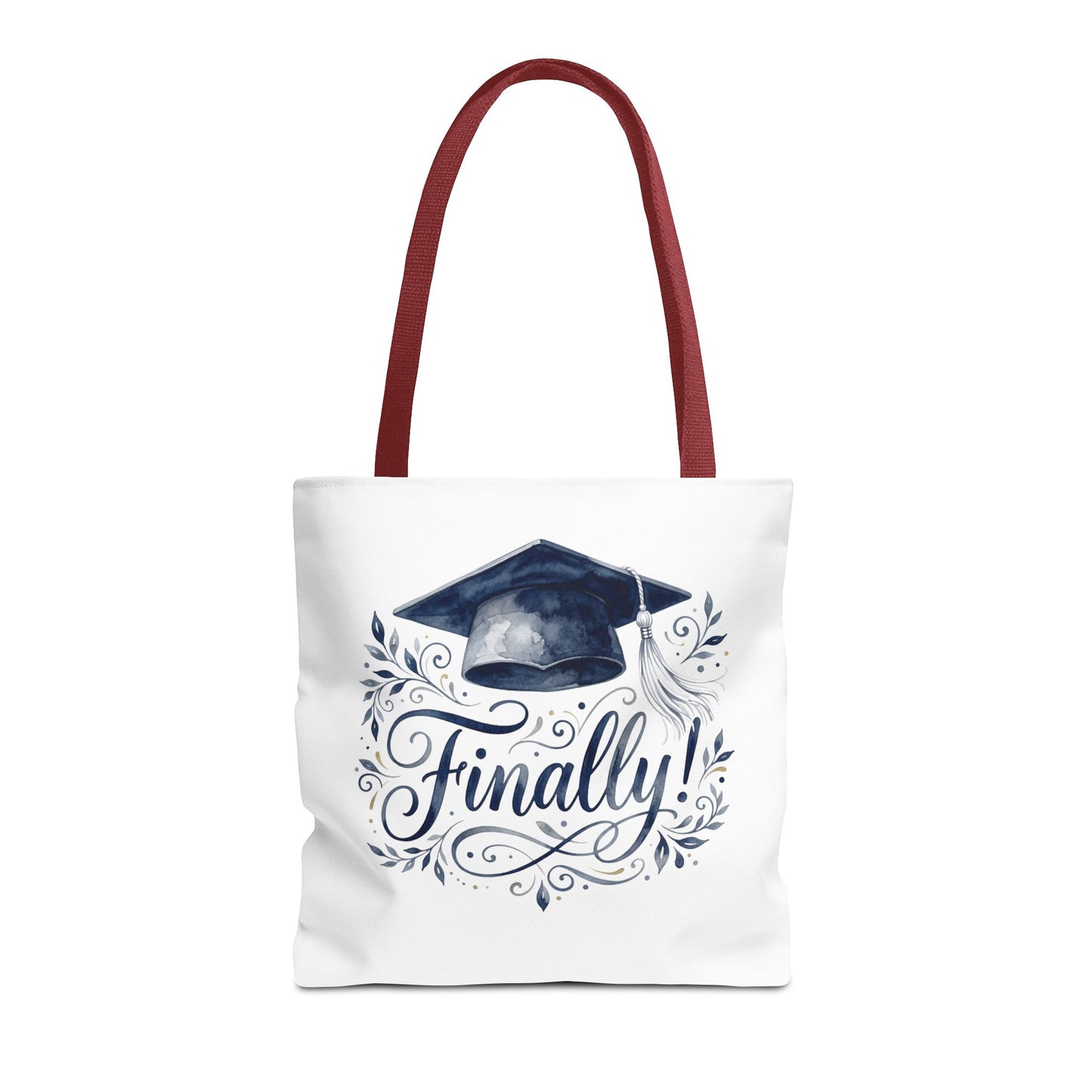 Graduation Tote Bag - "Finally!" Cap & Dove Graduation Gift Tote