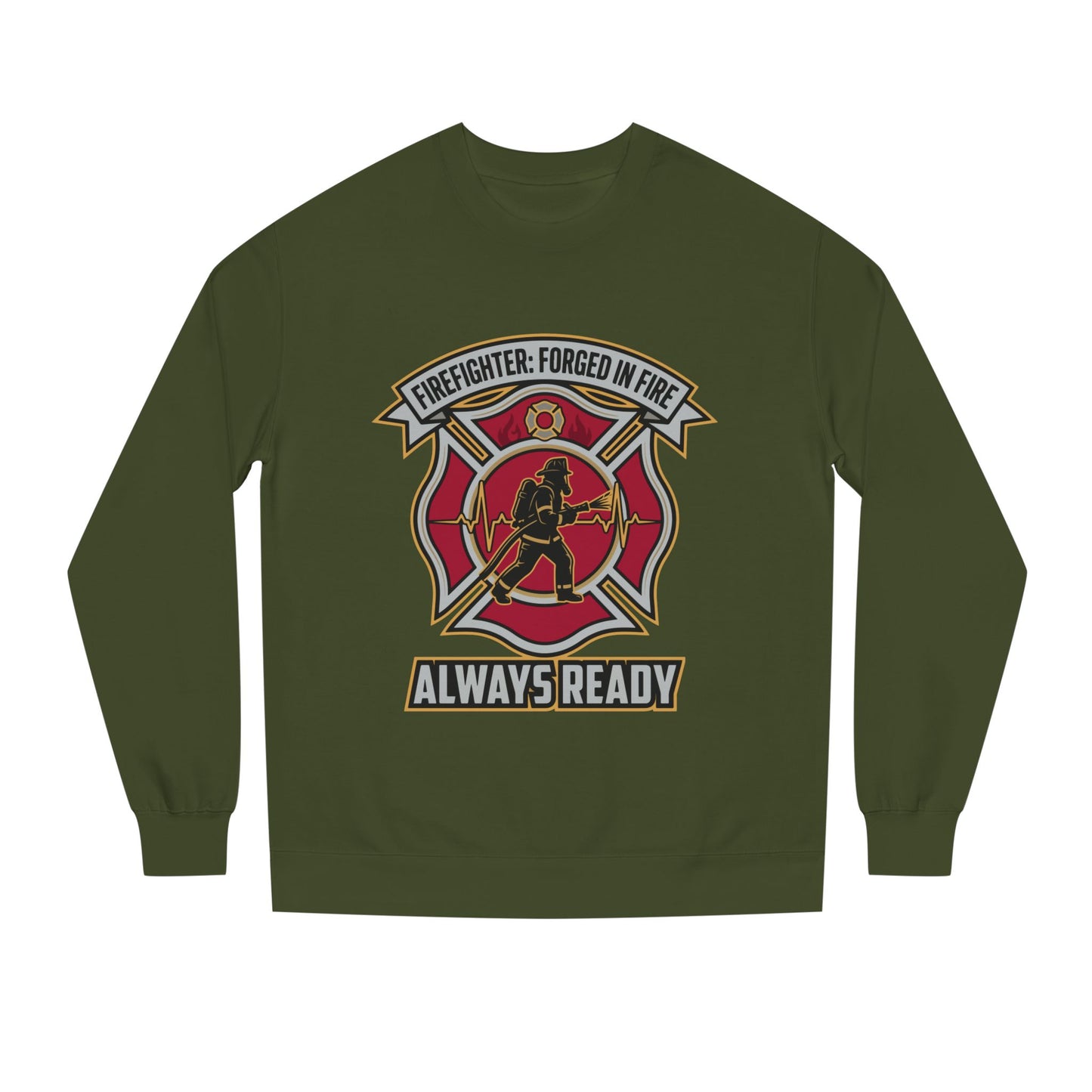 Firefighter Crest Sweatshirt — "Always Ready" Crewneck