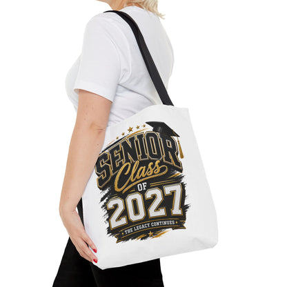 Senior Class of 2027 Tote Bag – Graduation Gift Tote with Cap Graphic