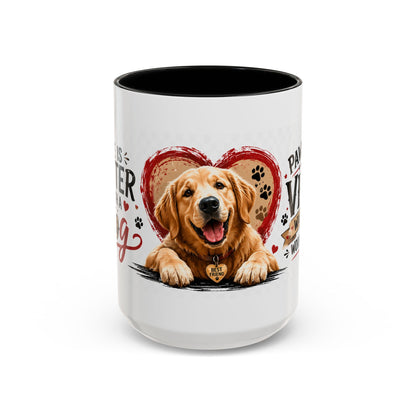 Pawsitive Vibes Coffee Mug - "Wag More, Worry Less" Dog Lover Accent Mug