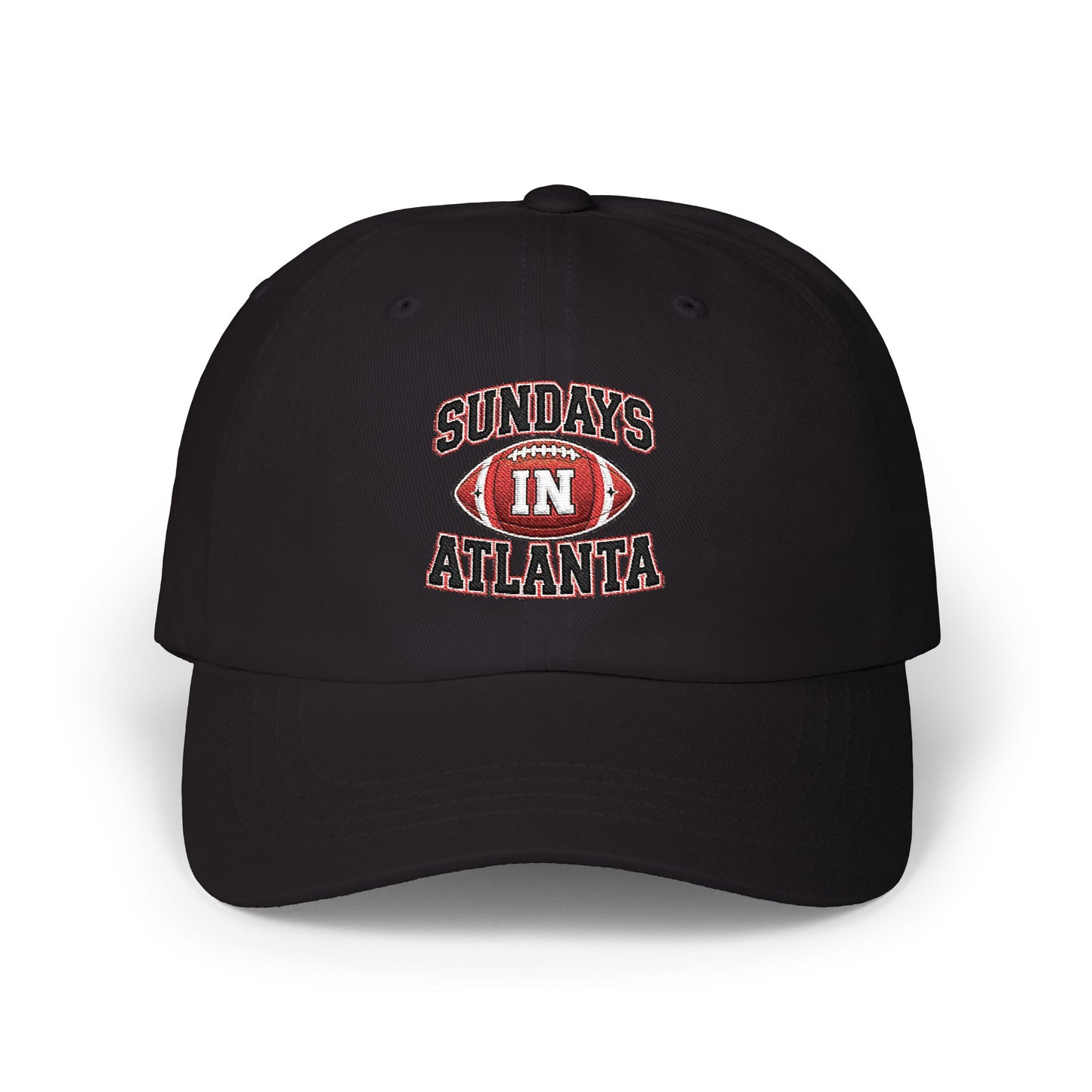 Sundays in Atlanta Dad Cap — Vintage Football Script Hat