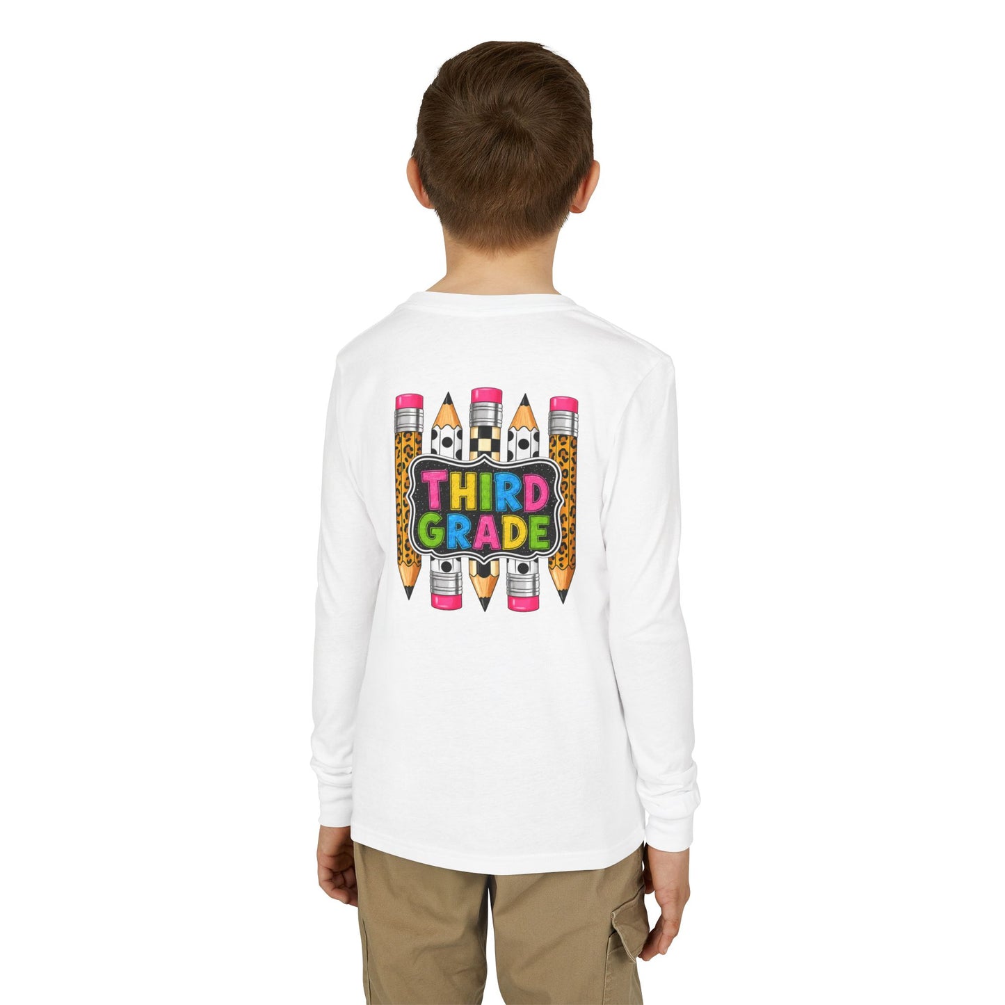 Third Grade Pencil Graphic Long Sleeve Tee
