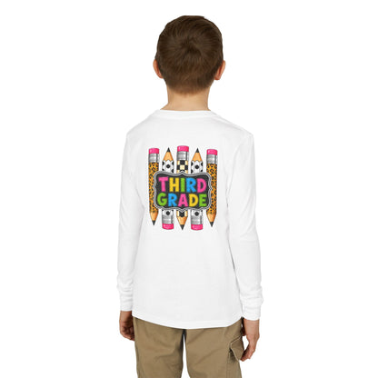 Third Grade Pencil Graphic Long Sleeve Tee