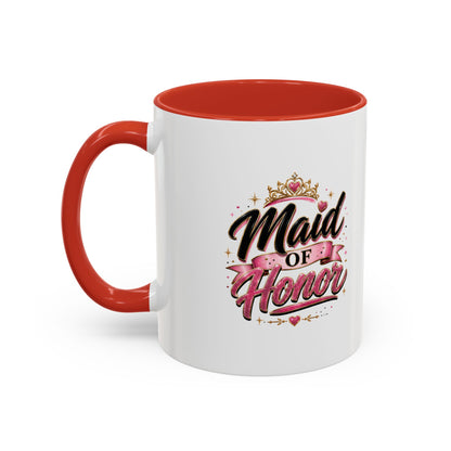 Maid of Honor Accent Coffee Mug — Bridal Party Gift (11/15oz)