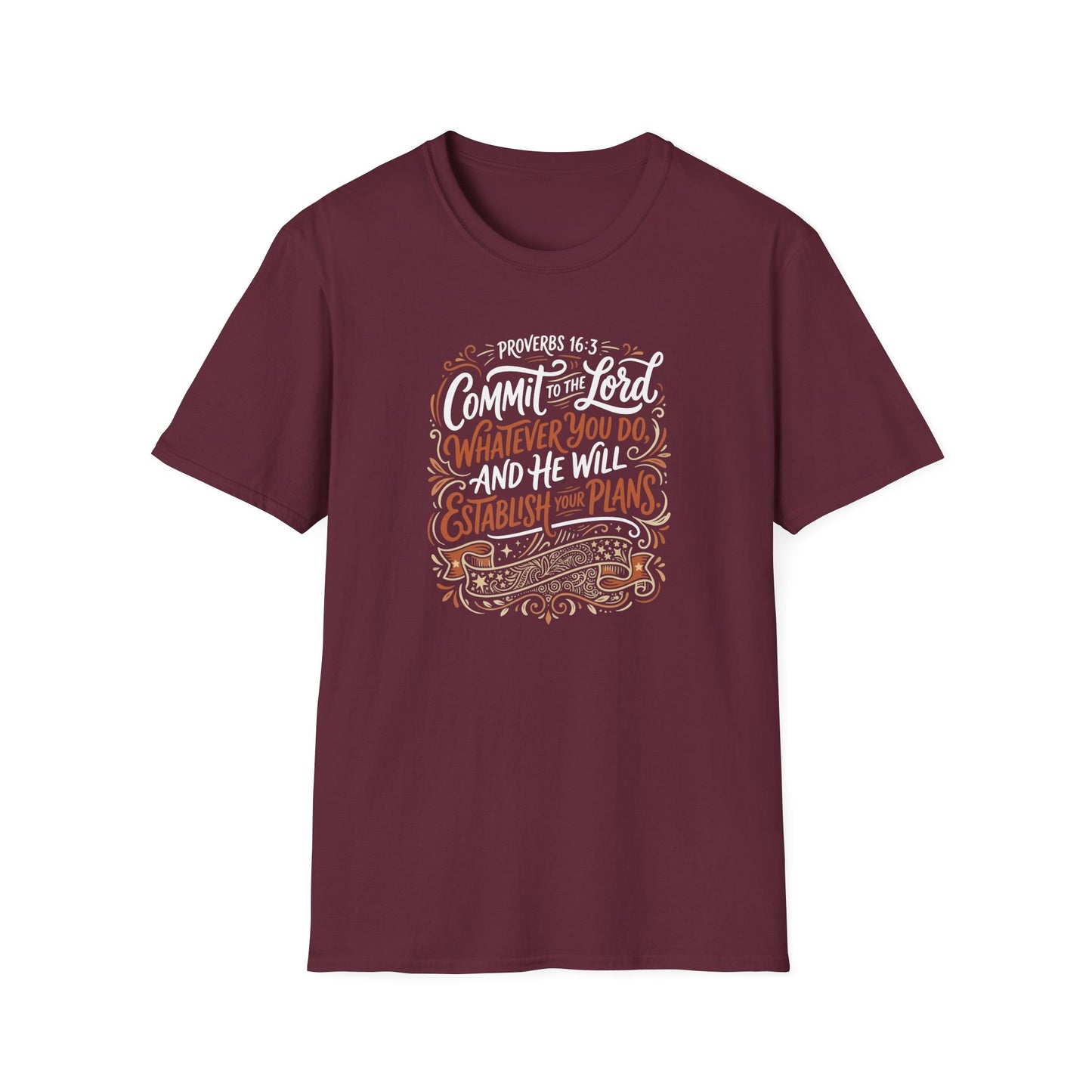 Proverbs 16:3 Commit to the Lord Christian T-Shirt