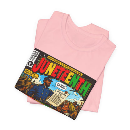 Juneteenth Comic-Style T-Shirt — Retro Celebration Tee