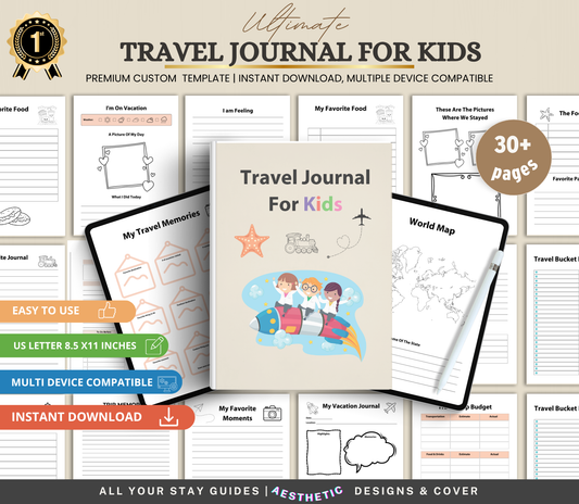 Travel Journal for Kids | Printable Adventure & Vacation Diary