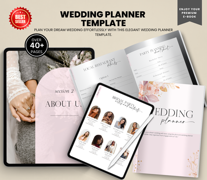 Wedding Template | Editable Printable Planner & Checklist