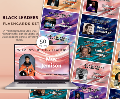 Black Leaders Flashcards Set | Educational African & African American History Learning Cards for Kids