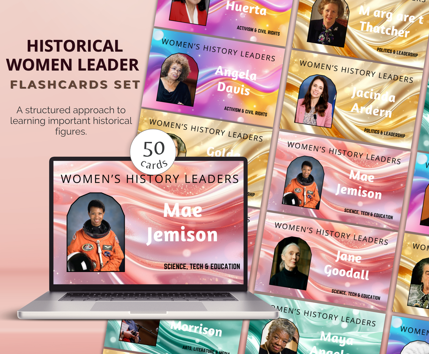 Women Leaders Flashcards | Printable Inspirational History Study Cards PDF