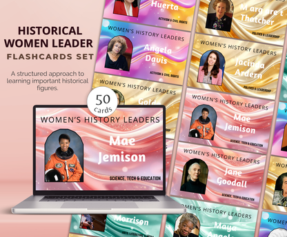 Women Leaders Flashcards | Printable Inspirational History Study Cards PDF
