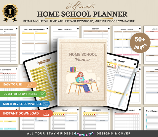 Home School Planner | Printable Lesson & Daily Schedule Organizer