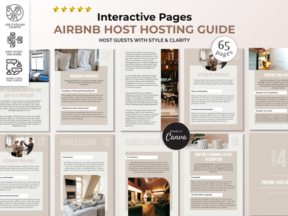 Airbnb Welcome Book | Editable Guest Information & House Manual Template
