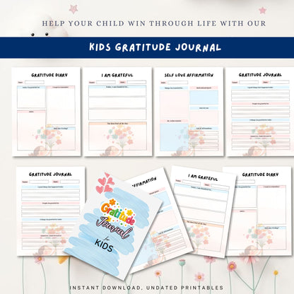 Kids Gratitude Journal Printable | Daily Thankfulness & Mindfulness Workbook for Children