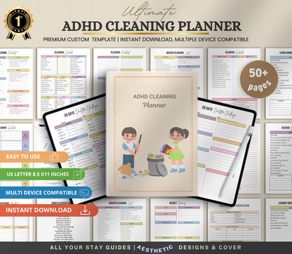 ADHD Cleaning Planner | Printable Home & Task Organizer