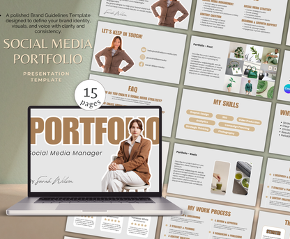 Social Media Portfolio | Editable Canva Media Kit Template for Creators & Influencers