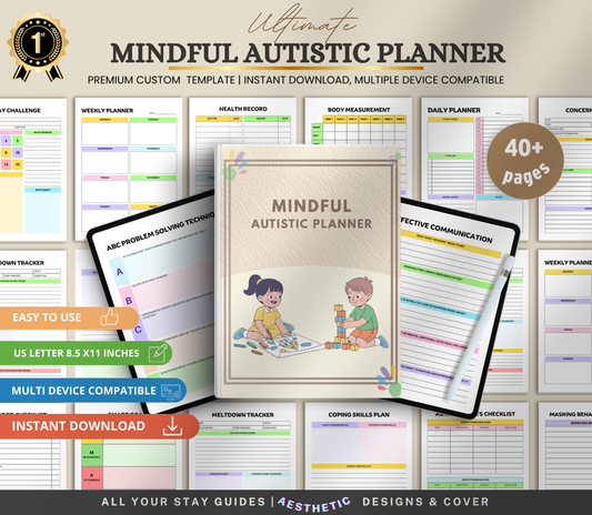 Mindful Autistic Planner | Printable ADHD & Neurodivergent Daily Organizer
