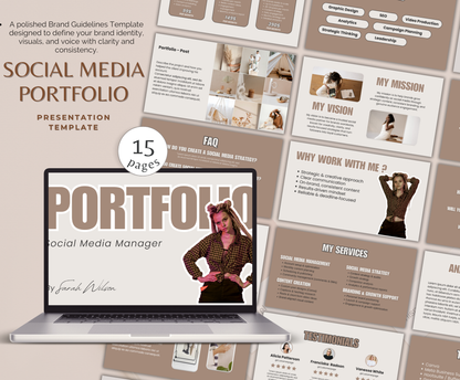 Social Media Portfolio | Editable Canva Media Kit Template for Creators & Influencers