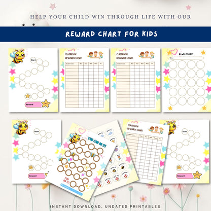 Reward Chart for Kids Printable | Fun Behavior & Motivation Tracker System