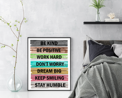 Motivational Affirmation Quotes Poster | Inspirational Wall Art, Positive Affirmations Decor, Growth Mindset Printable Posters