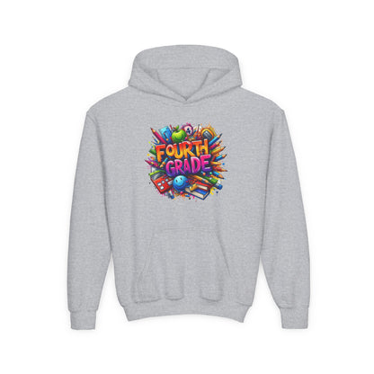 Fourth Grade Youth Hoodie — Colorful Back-to-School Kids Sweatshirt