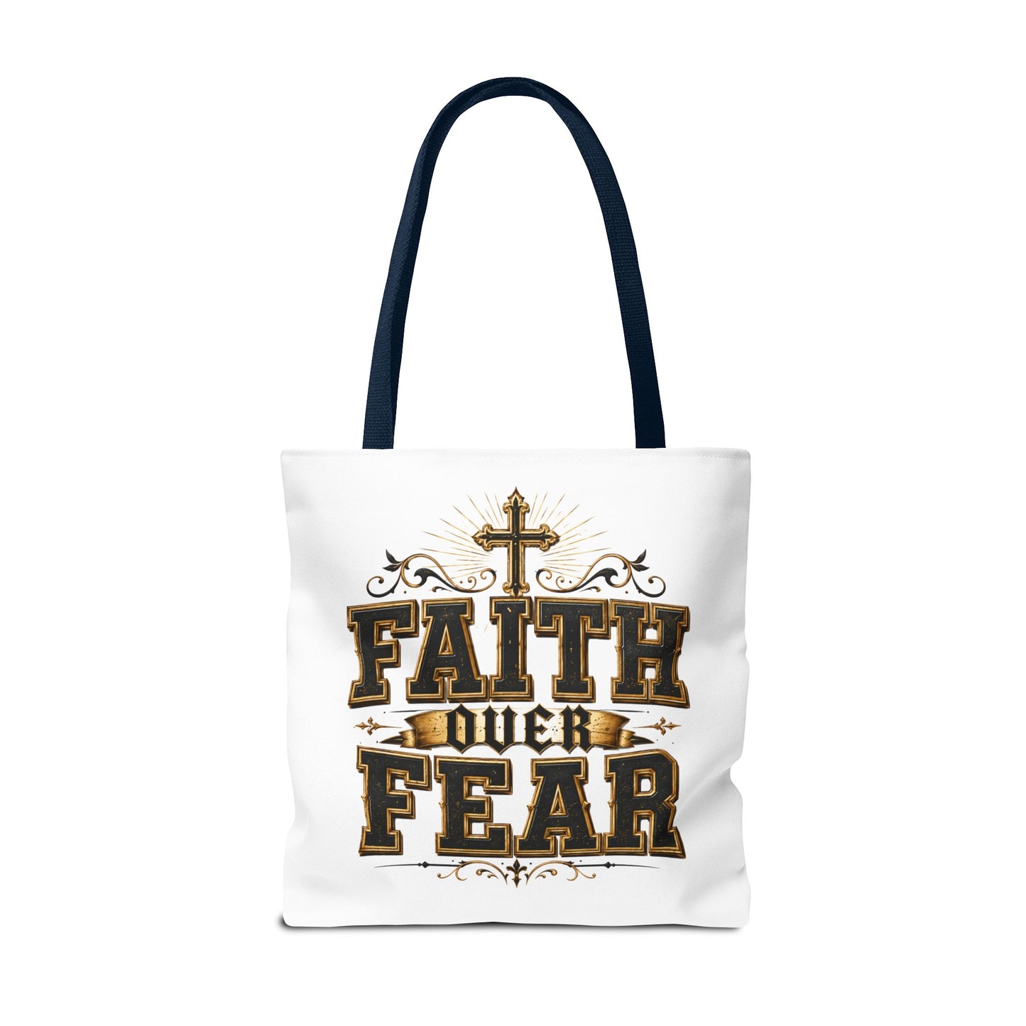 Faith Over Fear Tote Bag — Inspirational Christian Canvas Tote