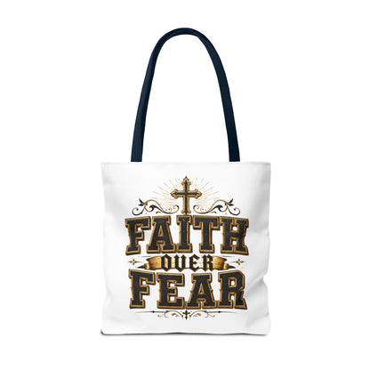 Faith Over Fear Tote Bag — Inspirational Christian Canvas Tote