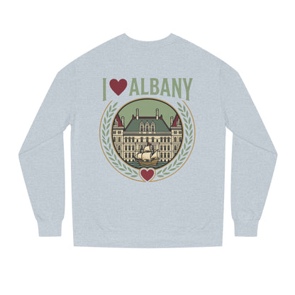 Albany Heart Crewneck Sweatshirt — I  Albany City Landmark Design
