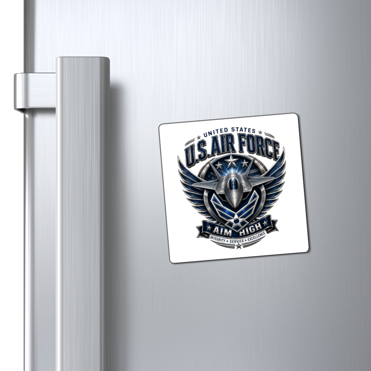 U.S. Air Force Aim High Military Magnet – Jet Emblem Refrigerator Decal