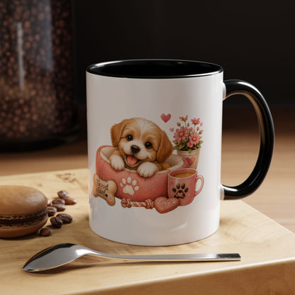 Cute Puppy Coffee Mug — Adorable 'Good Girl' Dog Design, Accent 11/15oz