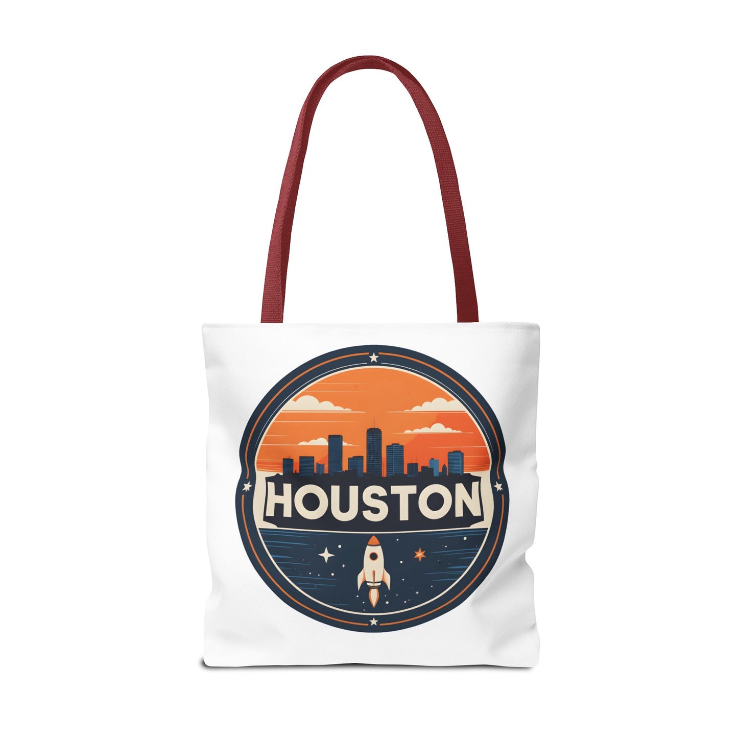 Houston Skyline Rocket Tote Bag – Retro Space City Canvas Tote