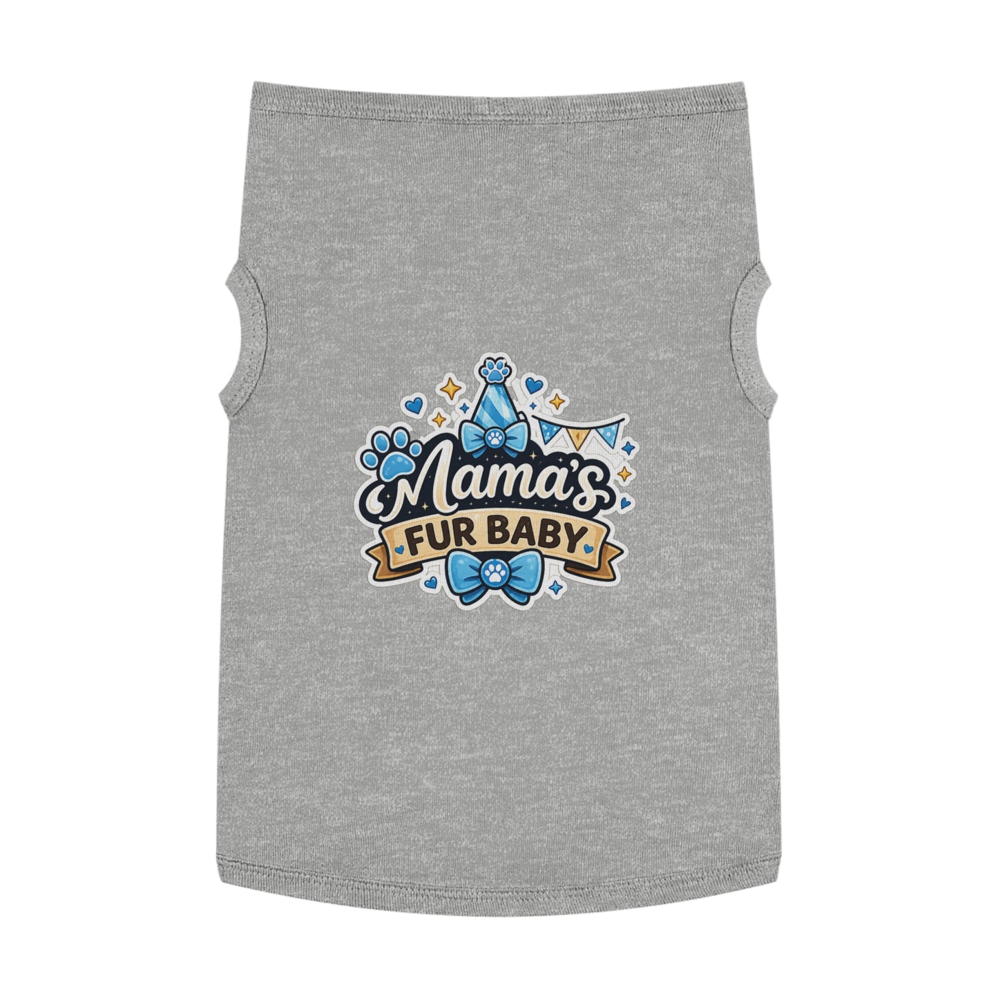 Mama's Fur Baby Pet Tank Top – Cute Paw Print Dog Shirt for New Pet Moms