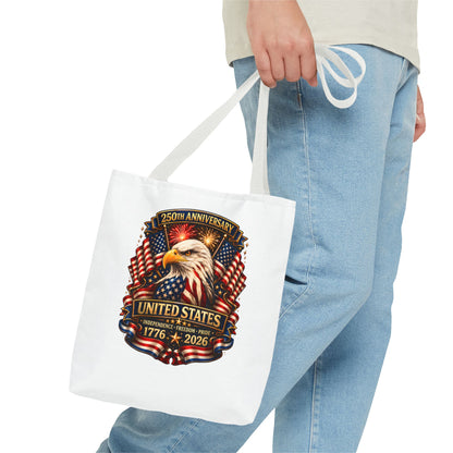 250th Anniversary United States Eagle Tote Bag — 1776–2026 Patriotic Cotton Tote