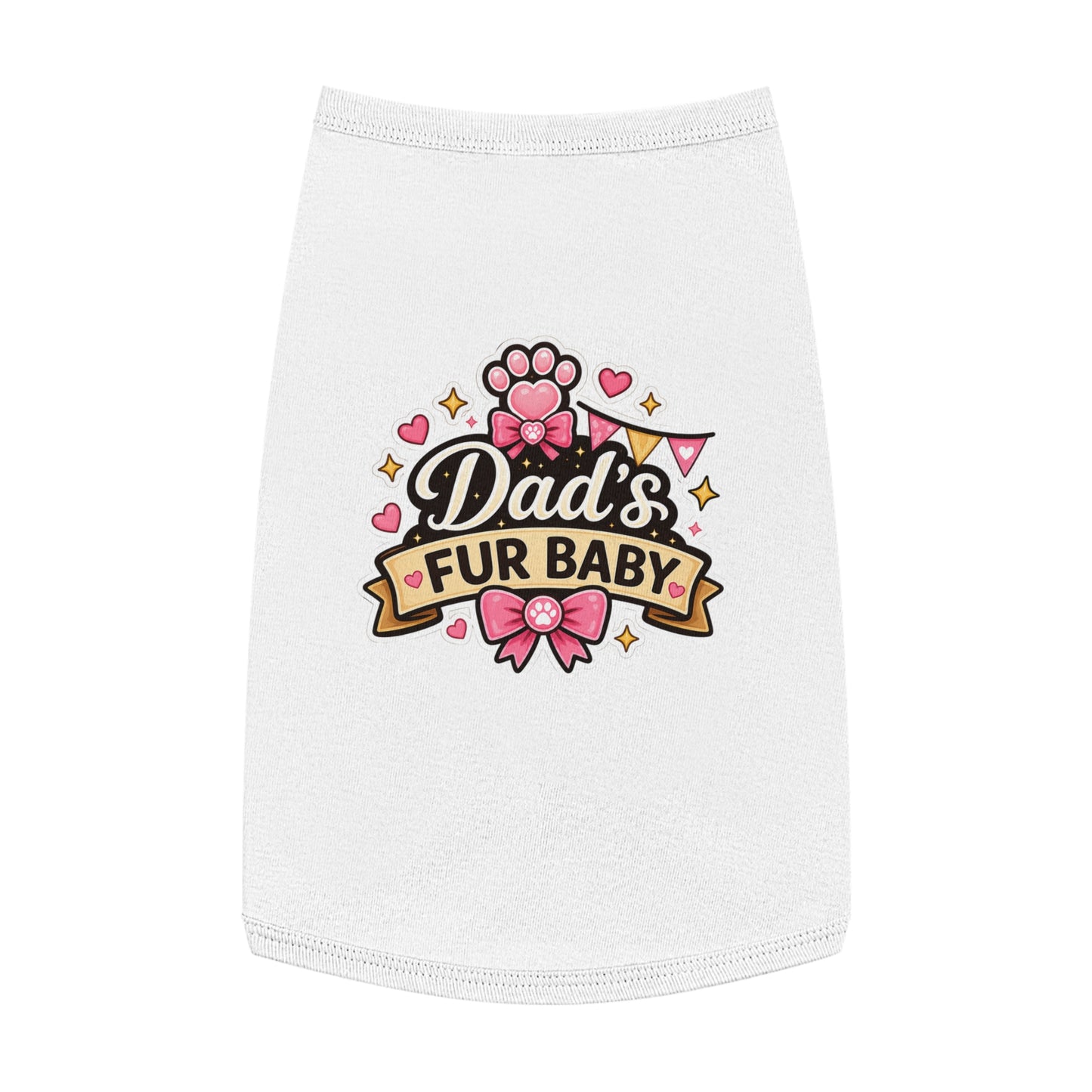 Dad's Fur Baby Pet Tank Top — Cute Paw Print Dog Shirt for Father's Day